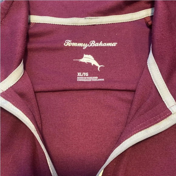 Tommy Bahama 1/4 Zip Performance Pullover -XL- MAGENTA - Picture 6 of 7